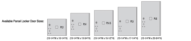 Custom 4C parcel locker door size